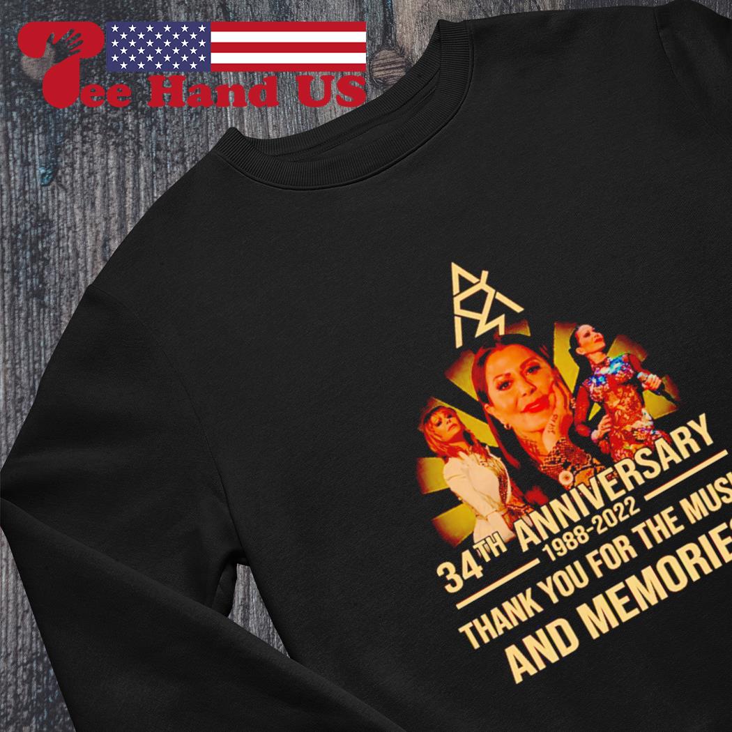 Alejandra Guzmán 34th Anniversary 19882022 Thank You For Memories Signature  Shirt, hoodie, sweater, long sleeve and tank top