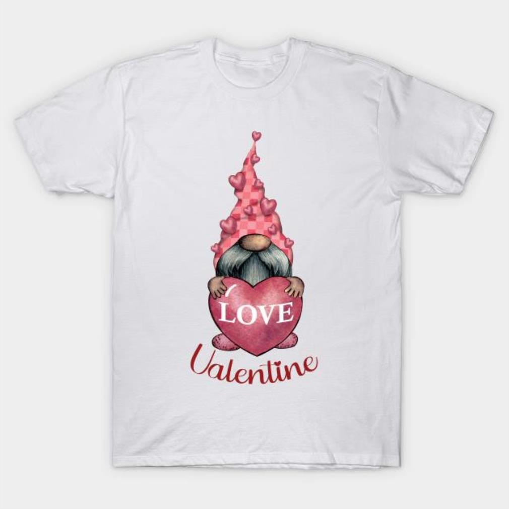 Gnome love heart Valentine gift shirt