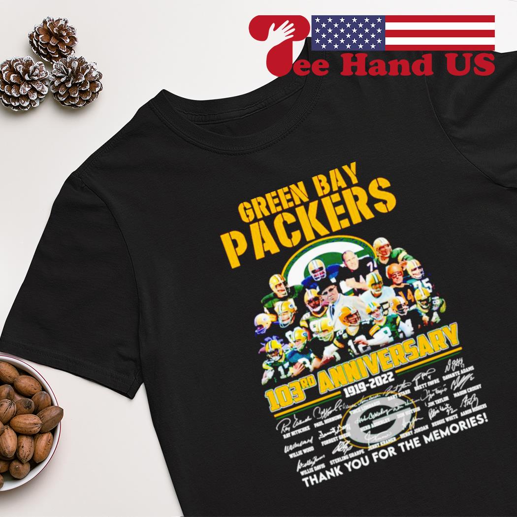 Green Bay Packers 103rd anniversary tshirt Size S-3XL |