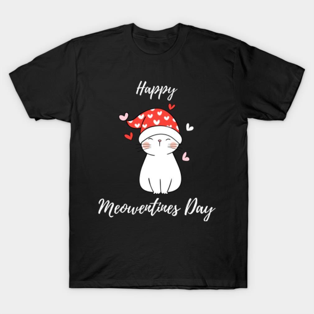 Happy Meowentines day funny Cat Valentine’s Day T-shirt