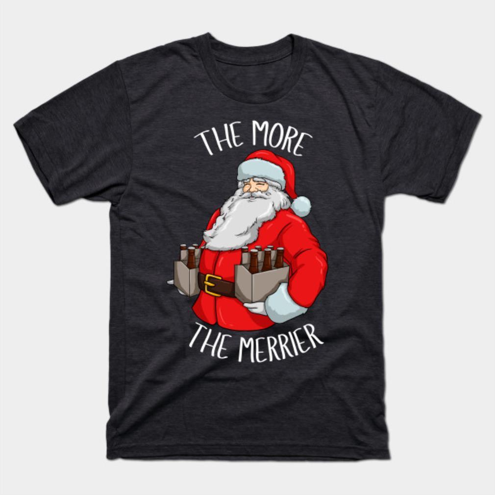 Santa The More the Merrier Christmas Beer Six Packs T-Shirt