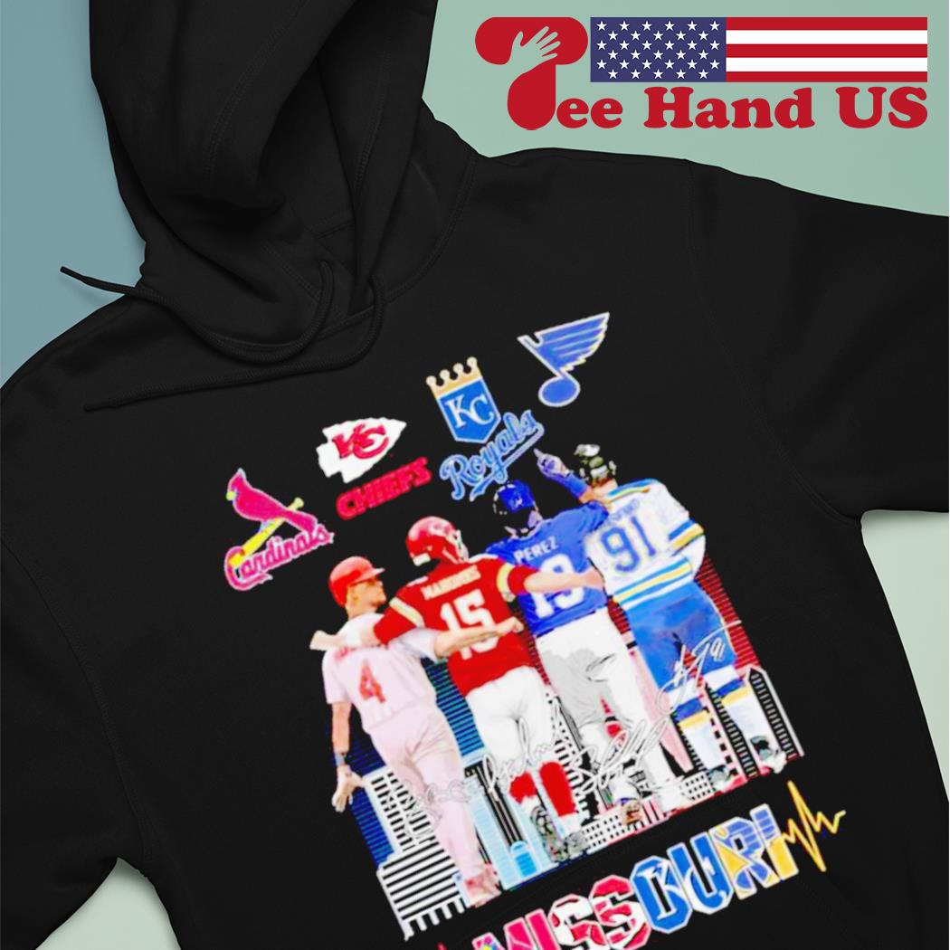 The Missouri Yadier Molina Patrick Mahomes Salvador Perez And Vladimir  Tarasenko Signatures Shirt, hoodie, sweater, long sleeve and tank top