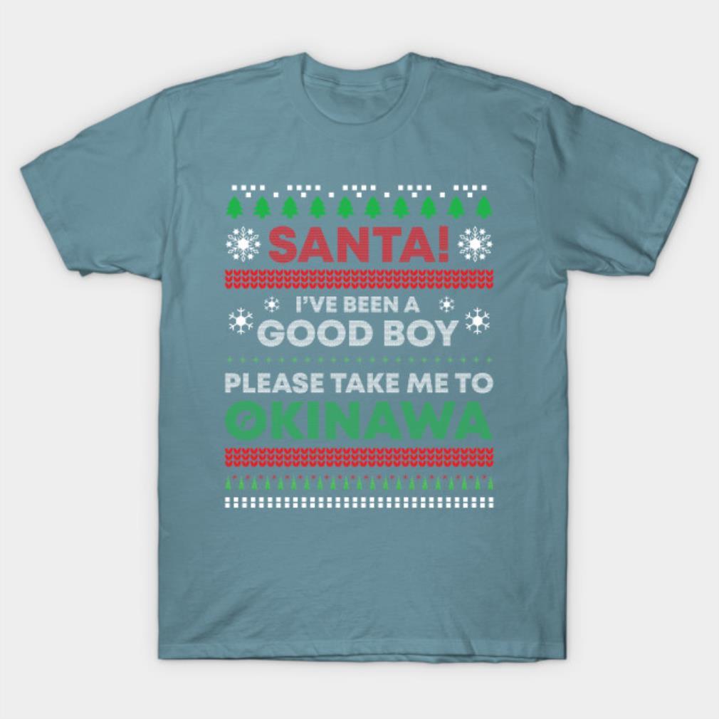 Ugly Christmas Okinawa Guy Christmas Gift Okinawa Travel Japan Uchinanchu Kenjinkai T-Shirt