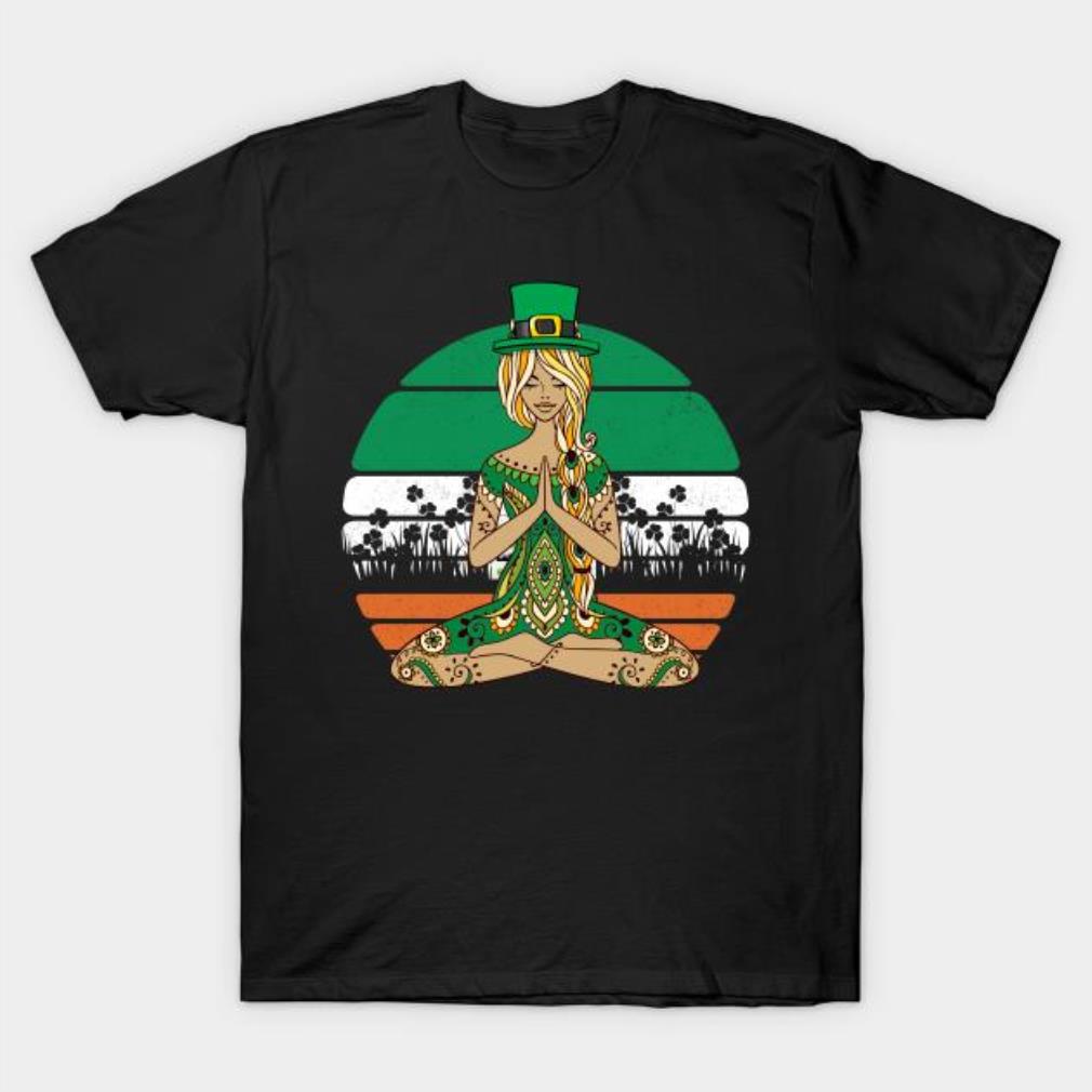 Vintage girl yoga St. Patrick’s Day shirt