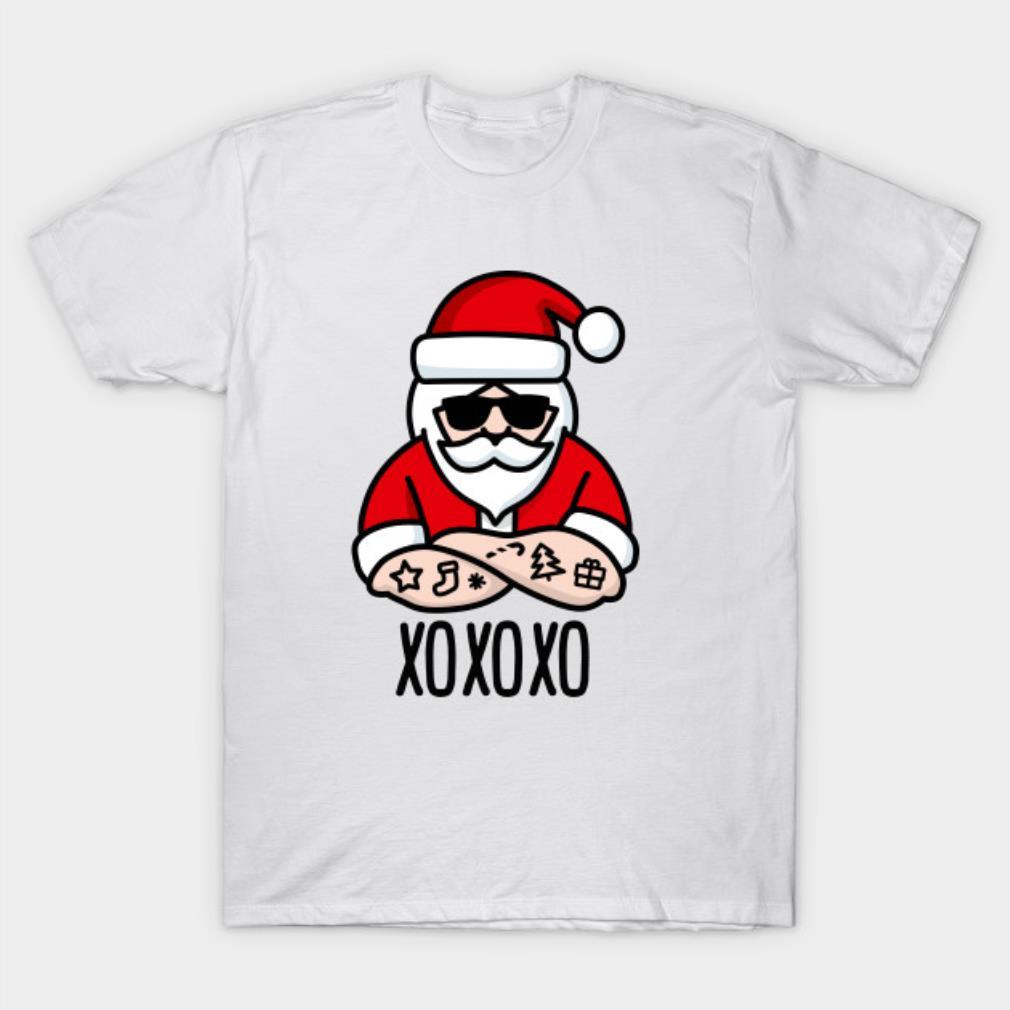 Xoxo ho ho ho Hugs and Kisses Santa Claus ugly Christmas T-Shirt