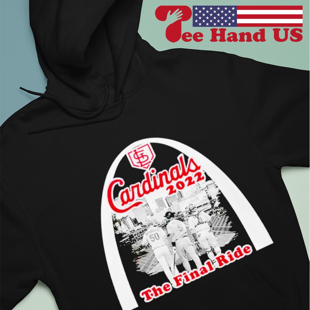 Official St Louis Cardinals Adam Wainwright Albert Pujols and Molina 2022  farewell tour signatures t-shirt