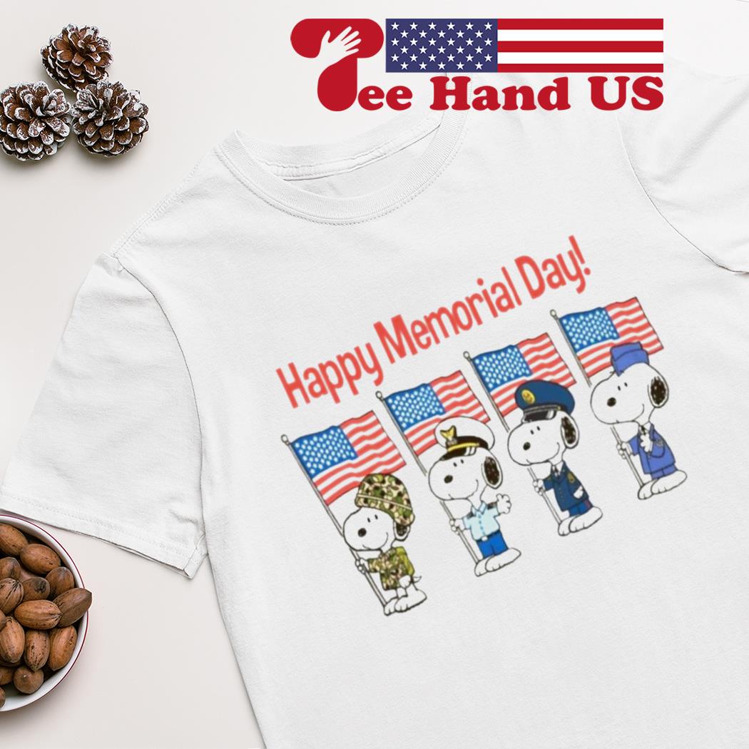 Snoopy USA Flag Happy Memorial Day Shirt Celebrating With