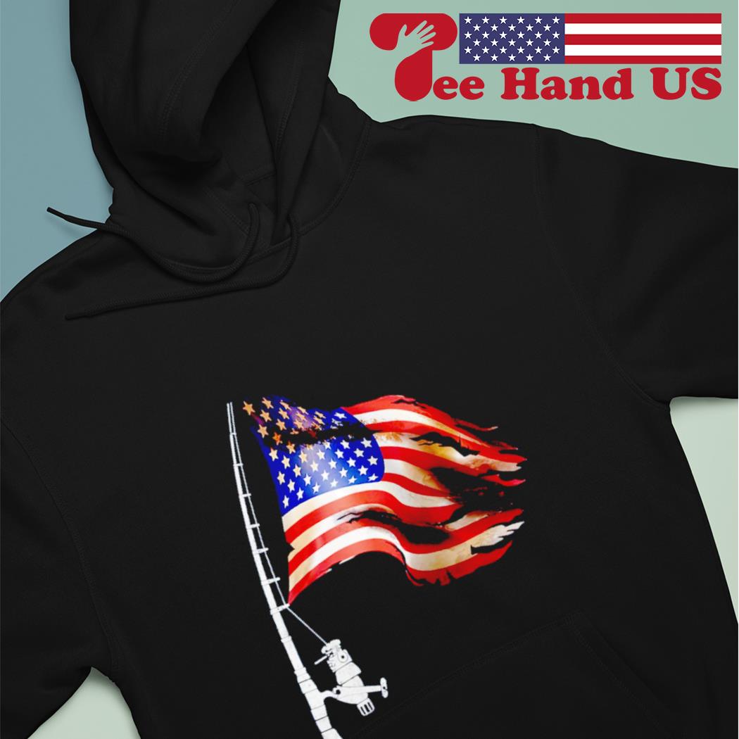 Fish American Flag Patriotic Fishing 4Th Of July Women Hoodie