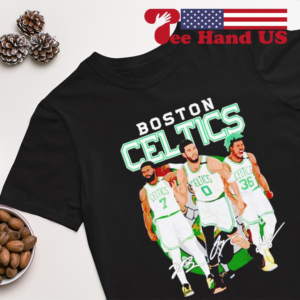 Boston Celtics Jaylen Brown and Jayson Tatum and Marcus Smart Signatures  Shirt, hoodie, sweater, long sleeve and tank top