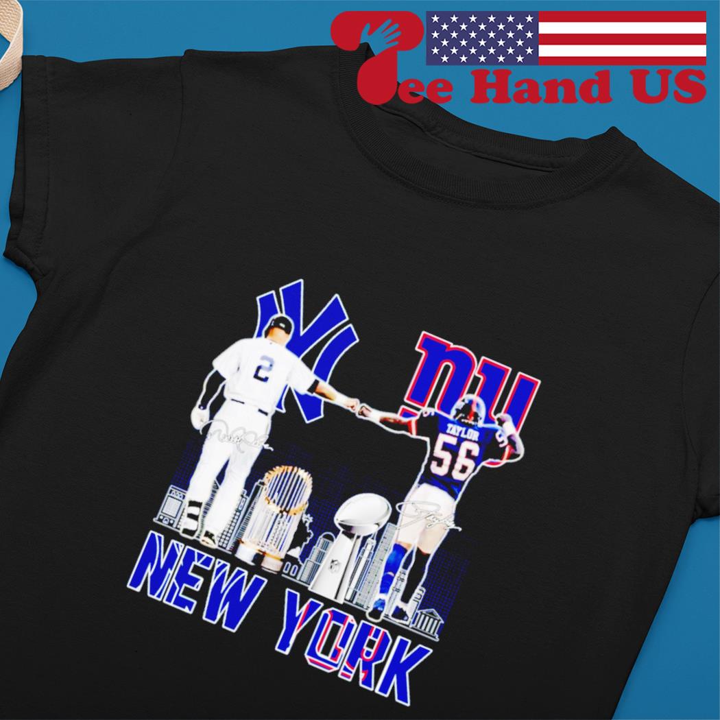Derek Jeter New York Yankees and Lawrence Taylor New York Giants signatures  shirt, hoodie, sweater, long sleeve and tank top