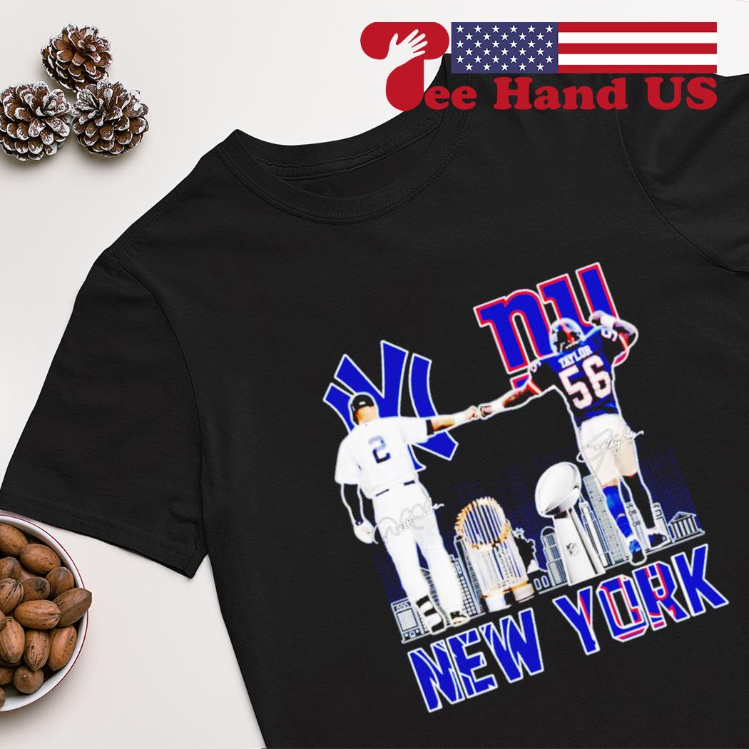 New York Yankees Derek Jeter and New York Giants Lawrence Taylor