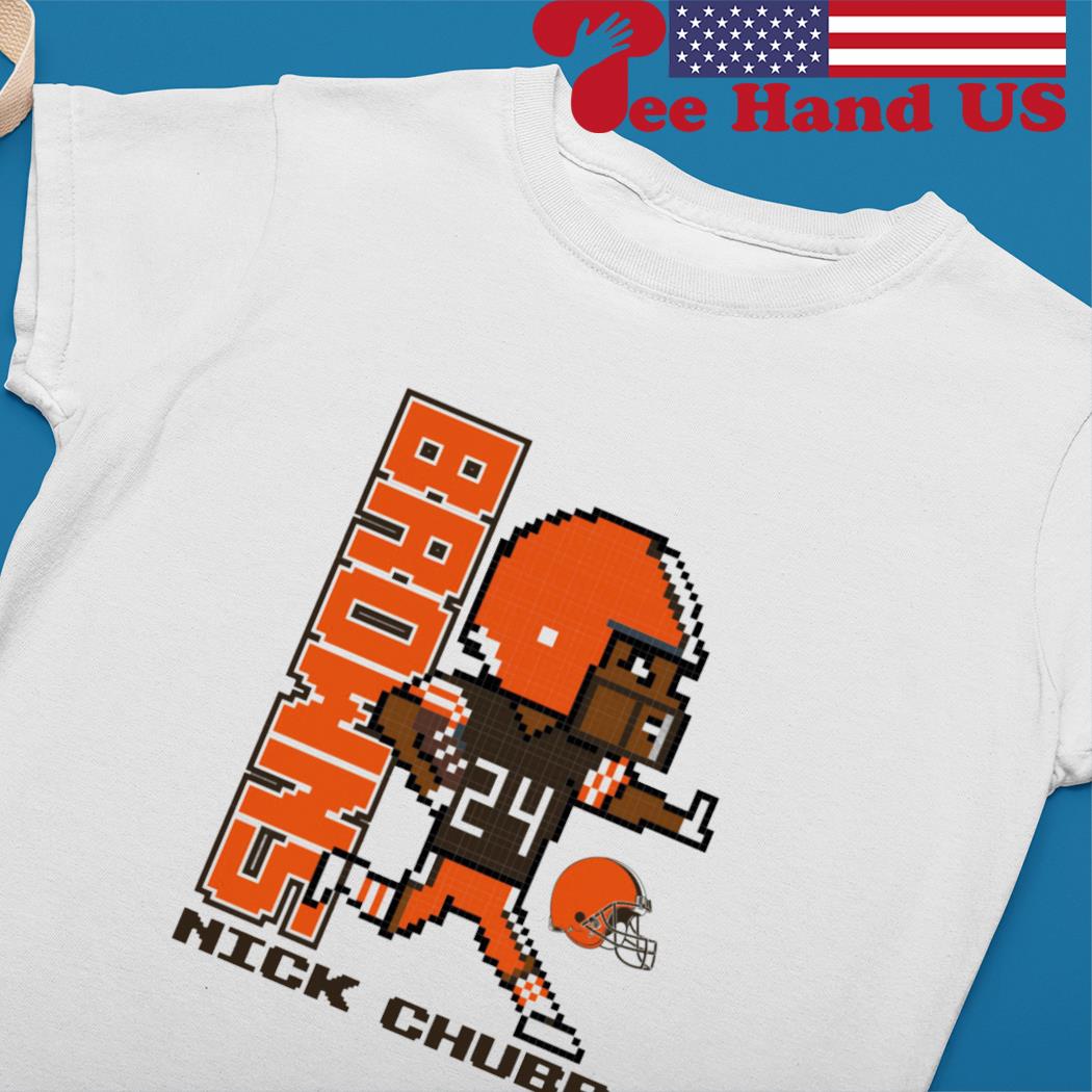 Nick Chubb Cleveland Browns Youth Pixel Player 2.0 shirt, hoodie, sweater,  long sleeve and tank top