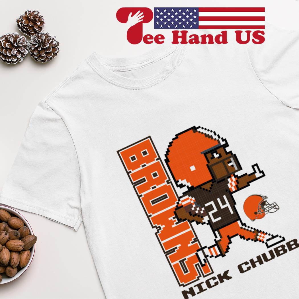 Nick Chubb Cleveland Browns pixel player shirt, hoodie, sweater, long sleeve  and tank top