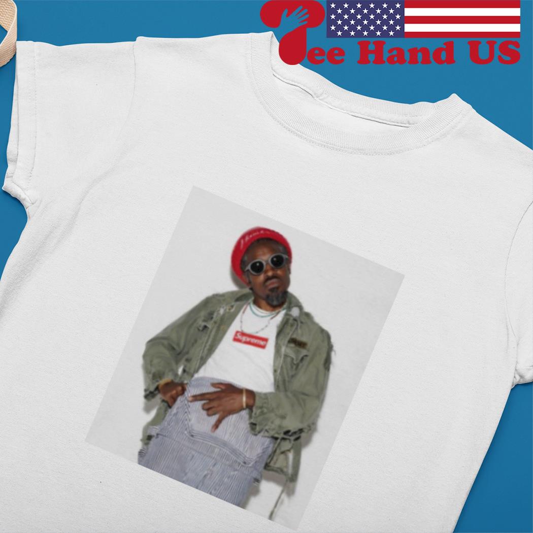 Supreme Andre 3000 Graphic-print T-shirt In Black