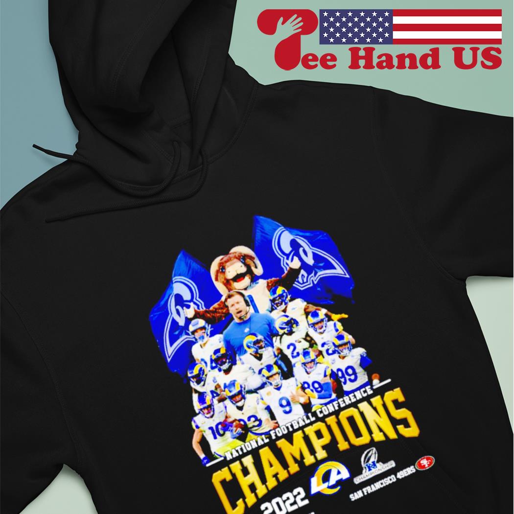 Official los Angeles National Football Conference Rams Champions 2022 T- Shirt, hoodie, sweater, long sleeve and tank top