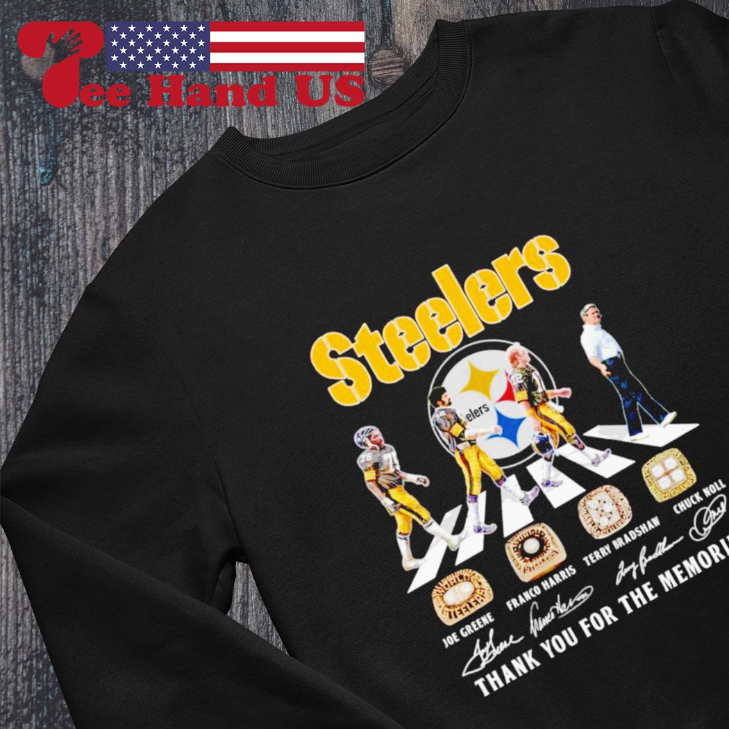 The Pittsburgh Steelers Greene Harris And Bradshaw Signatures Logo 2023 T- shirt,Sweater, Hoodie, And Long Sleeved, Ladies, Tank Top