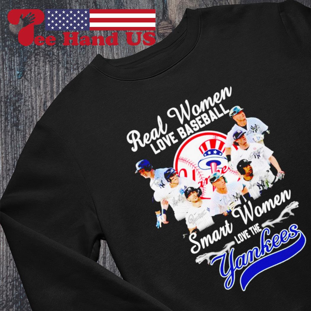 Official real Women Love Baseball Smart Women Love The Yankees T