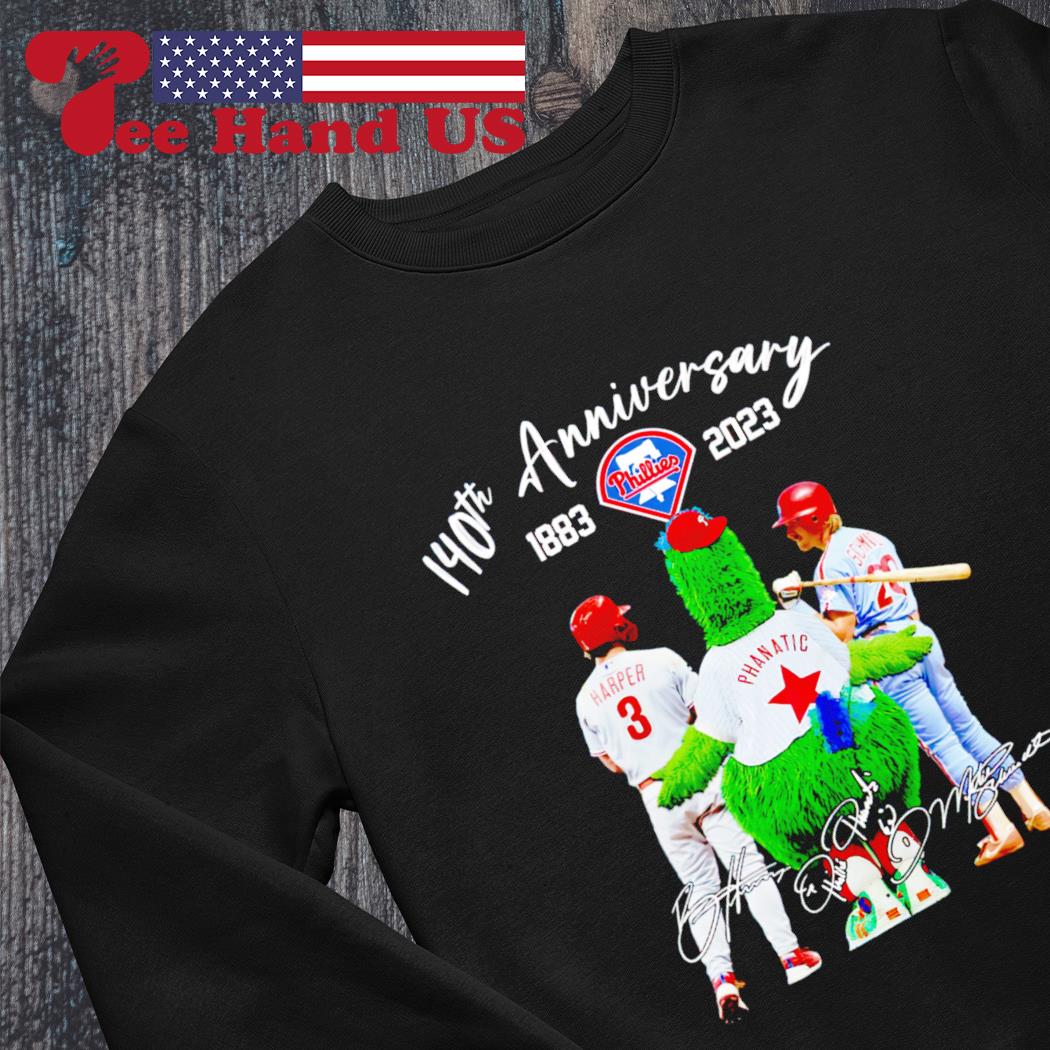 140 Years Of Philadelphia Phillies Baseball Team 1883-2023 Signatures Shirt