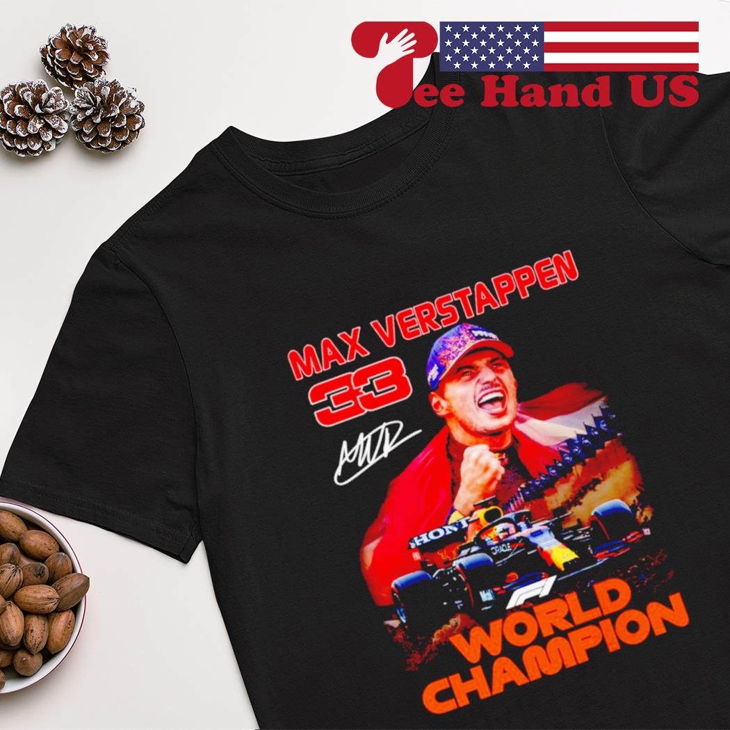 Max Verstappen #33 World Champion signature shirt