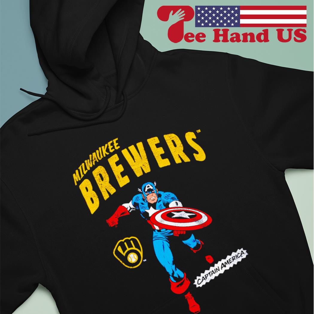 Official Youth Milwaukee Brewers Navy Team Captain America Marvel Shirt,  hoodie, sweater, long sleeve and tank top