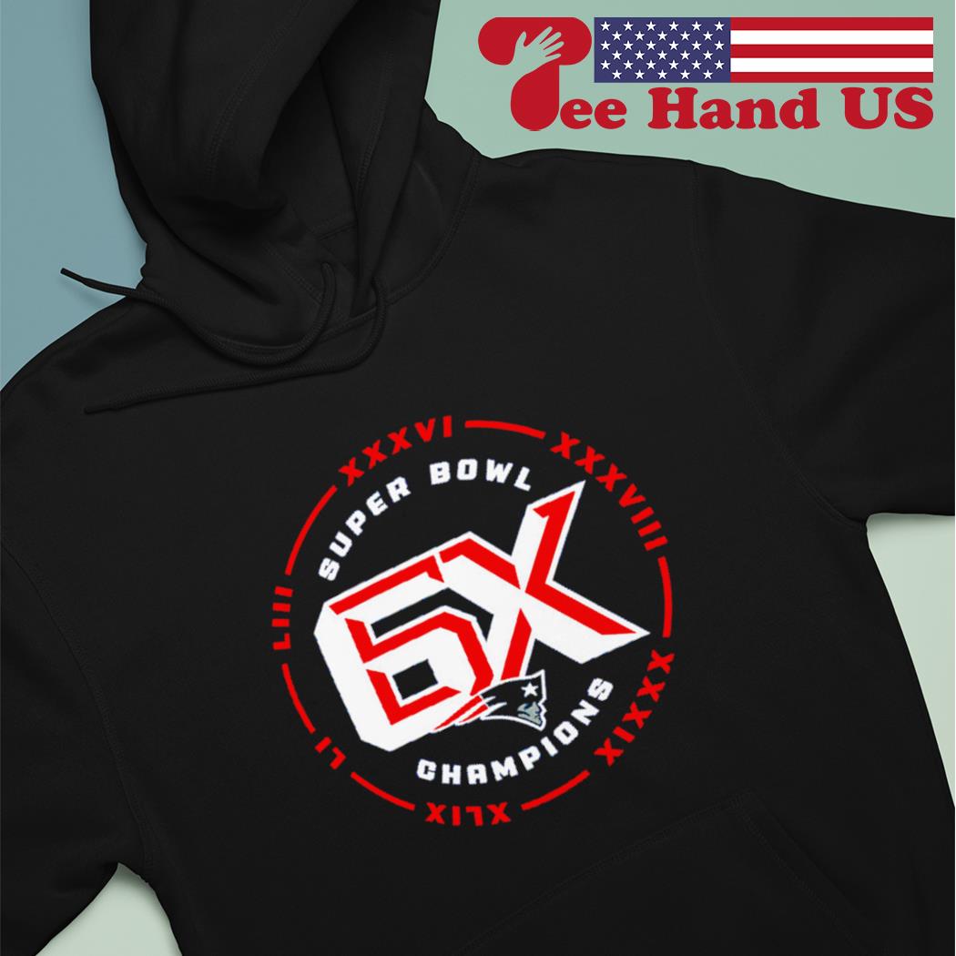 Patriots 6x champions hoodie best sale