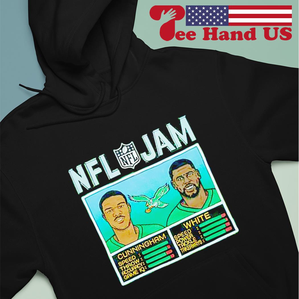 Nfl Jam Philadelphia Eagles Randall Cunningham and Reggie White shirt,  hoodie, sweater, long sleeve and tank top