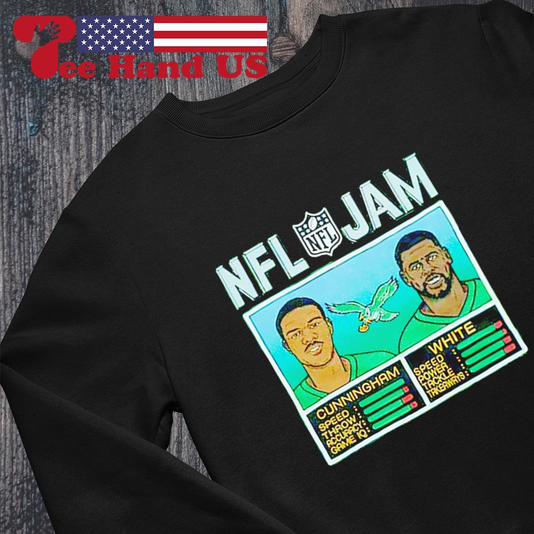 Nfl Jam Philadelphia Eagles Randall Cunningham and Reggie White shirt,  hoodie, sweater, long sleeve and tank top