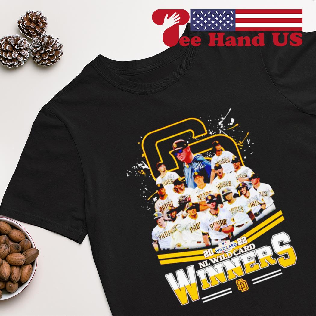 San Diego Padres 2022 NL Wild Card Winners signatures shirt