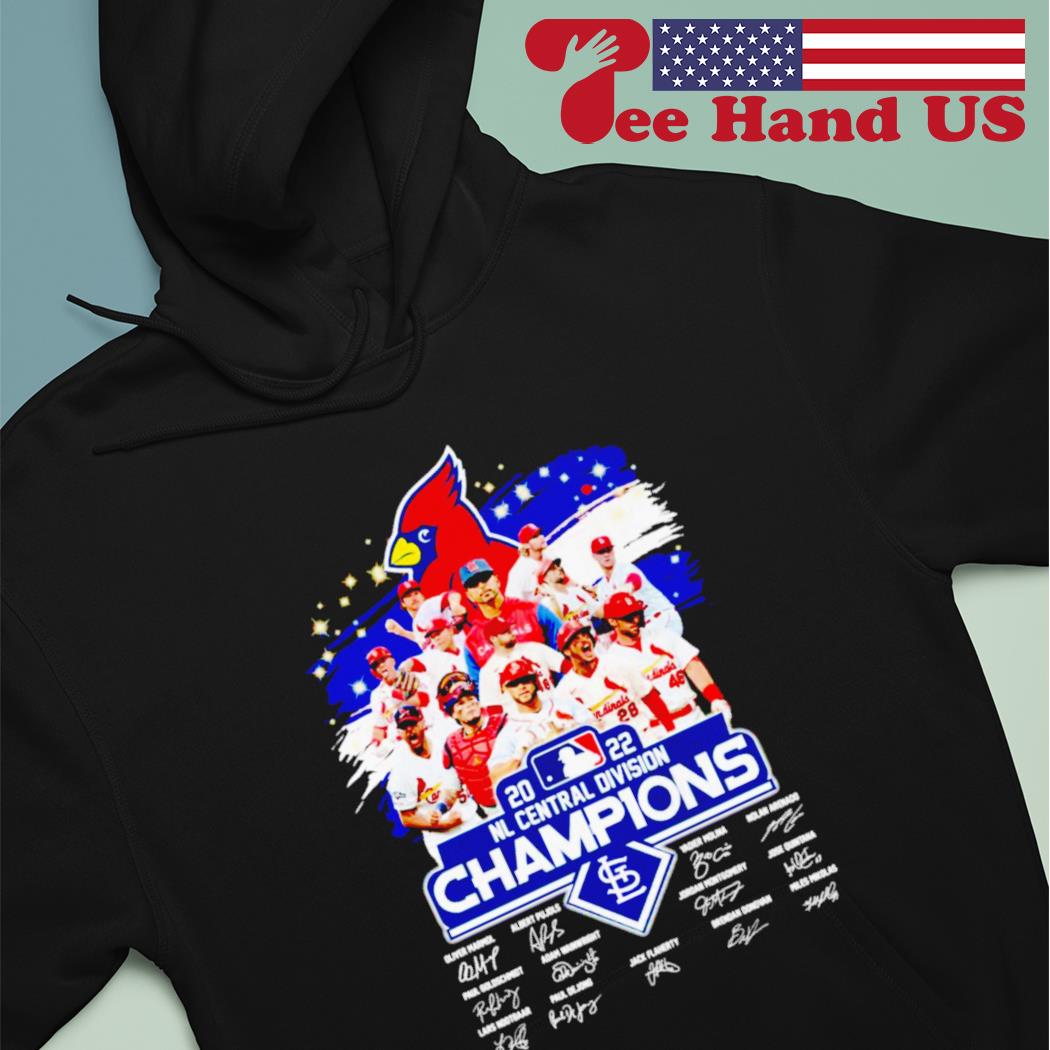 Premium official St Louis Cardinals 2022 Nl central division champions  signatures shirt, hoodie, sweater, long sleeve and tank top