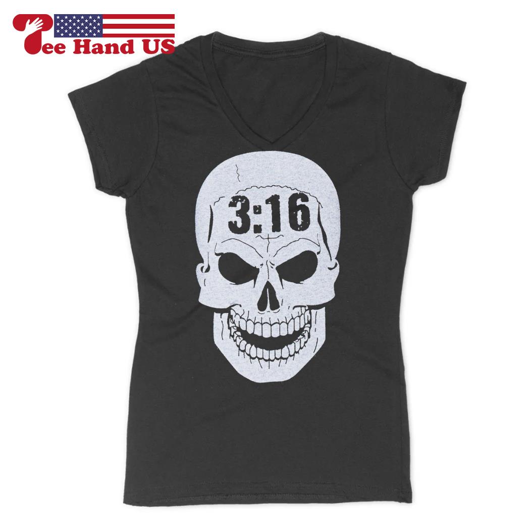 Men's Black Stone Cold Steve Austin 3:16 Texas Skull T-Shirt