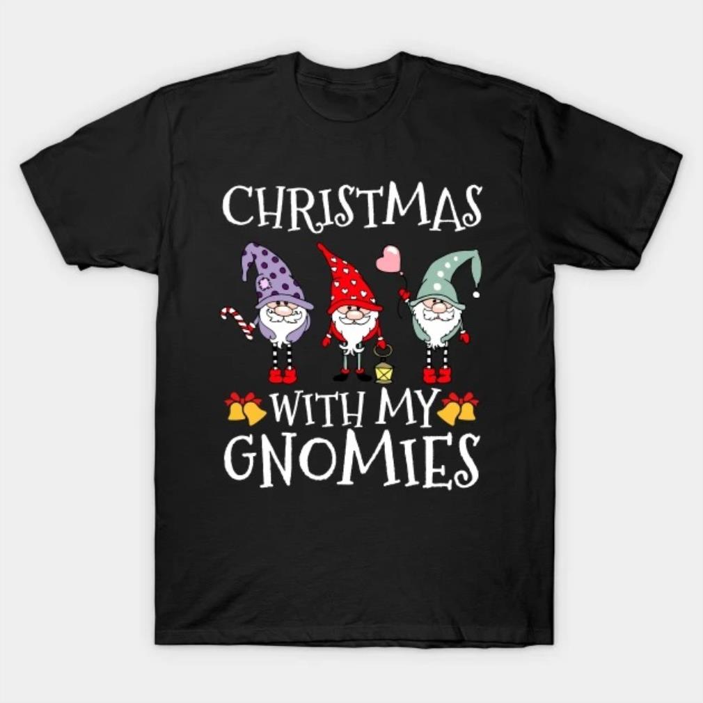 Christmas With My Gnomies Family Matching Xmas Pajamas Gnome T-Shirt