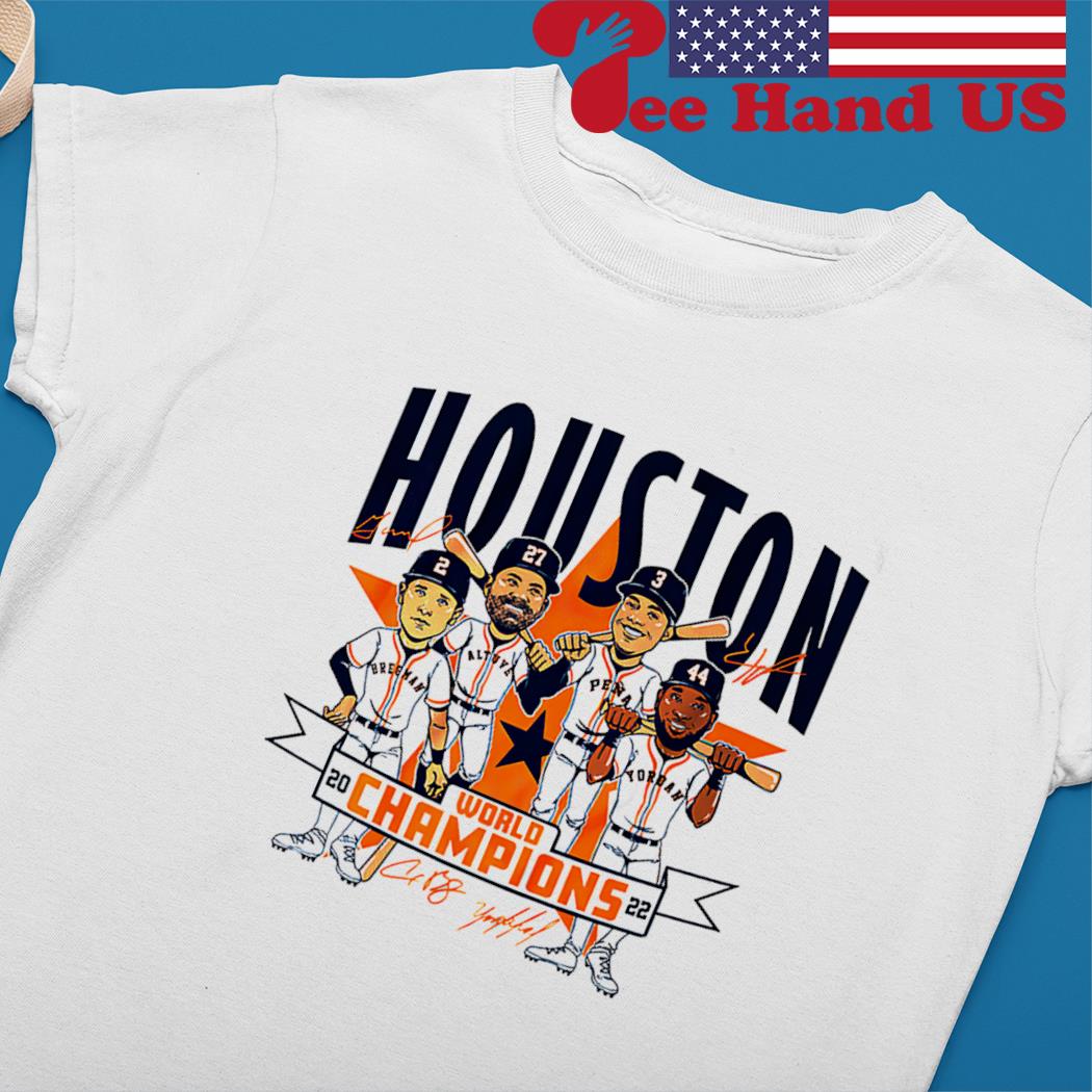 Houston Astros '22 World Champions Caricature signatures shirt, hoodie,  sweater, long sleeve and tank top