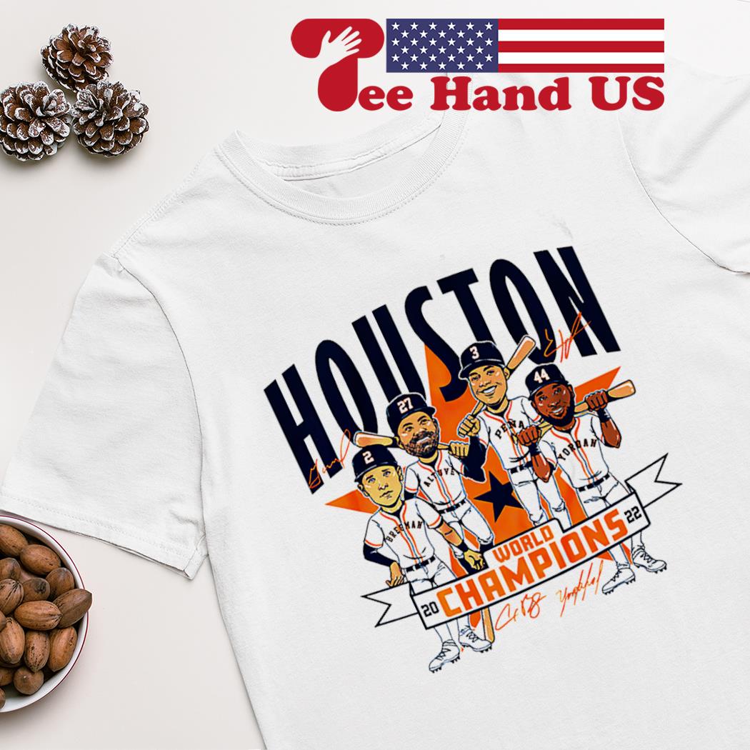 Houston Astros World Champions 2022 caricature signatures T-shirt, hoodie,  sweater, long sleeve and tank top