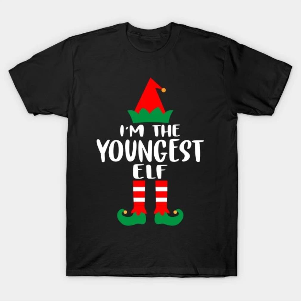 I'm the youngest ELF Family Matching Group Christmas Costume Pajama Funny Gift T-Shirt