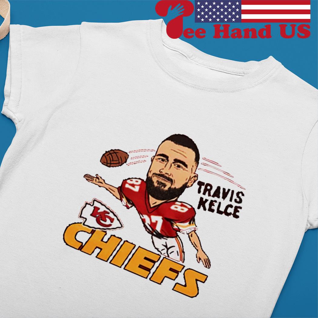 Men's Kansas City Chiefs Travis Kelce Homage Gold Caricature Player  Tri-Blend T-Shirt