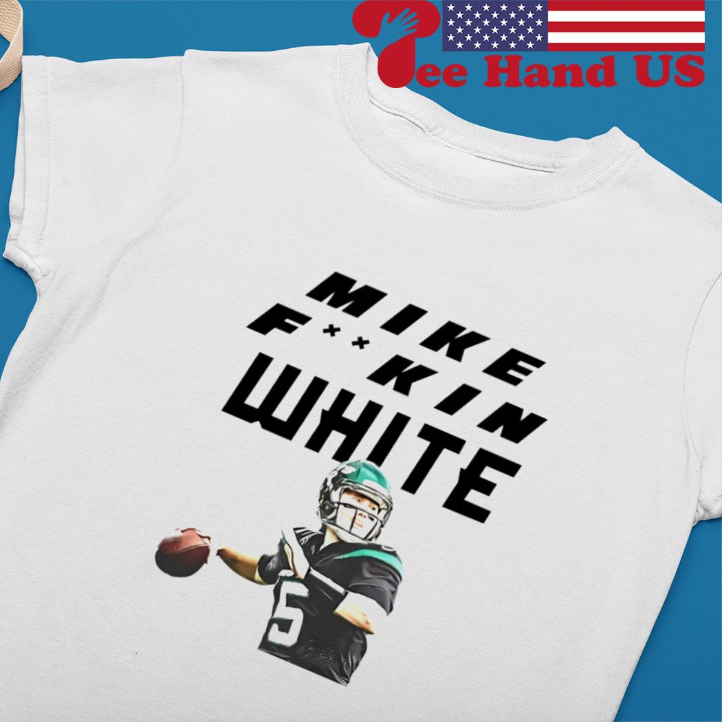 New york jets players wearing mike f'n white shirt, hoodie