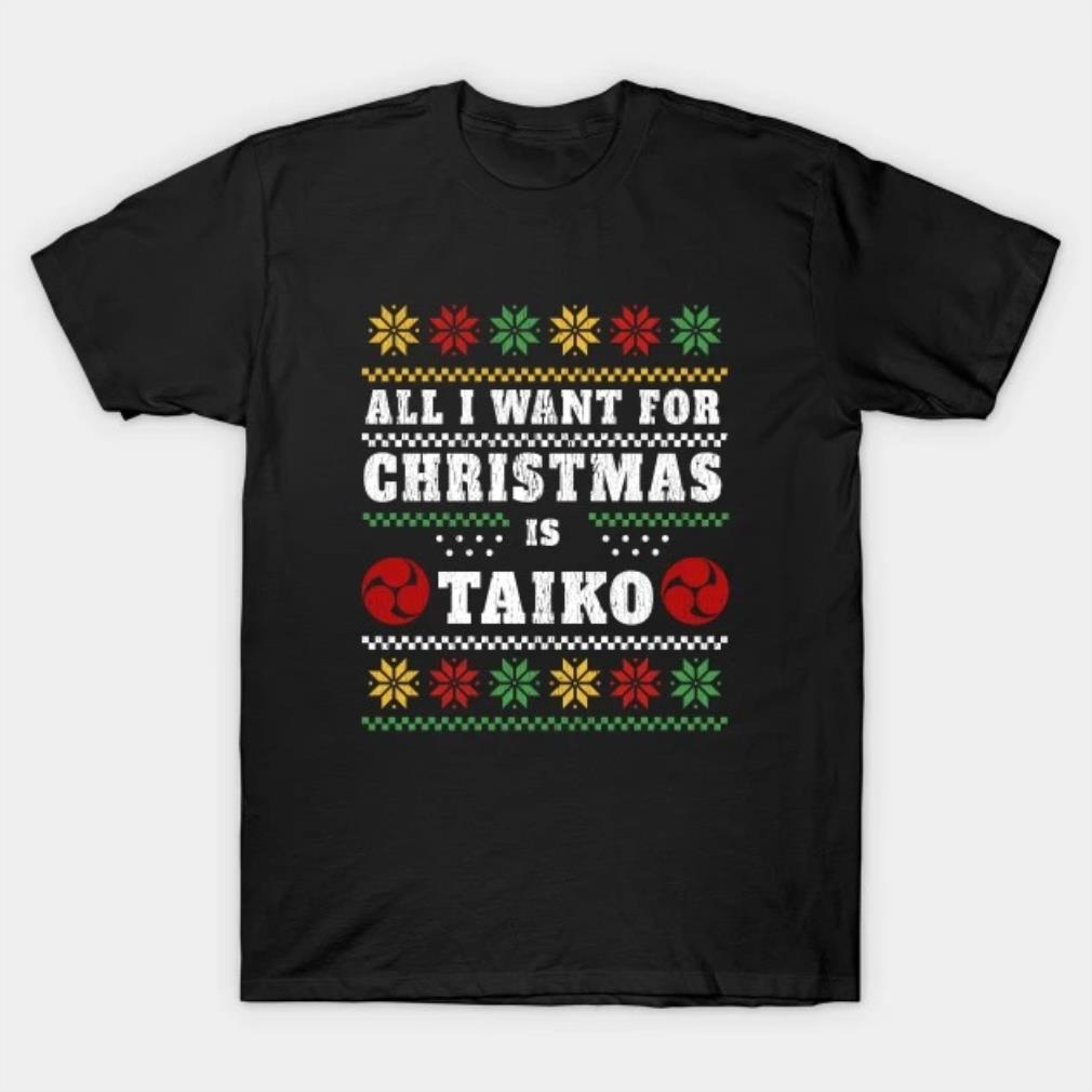 Retro Vintage Ugly Christmas Taiko Drummer Gifts T-Shirt