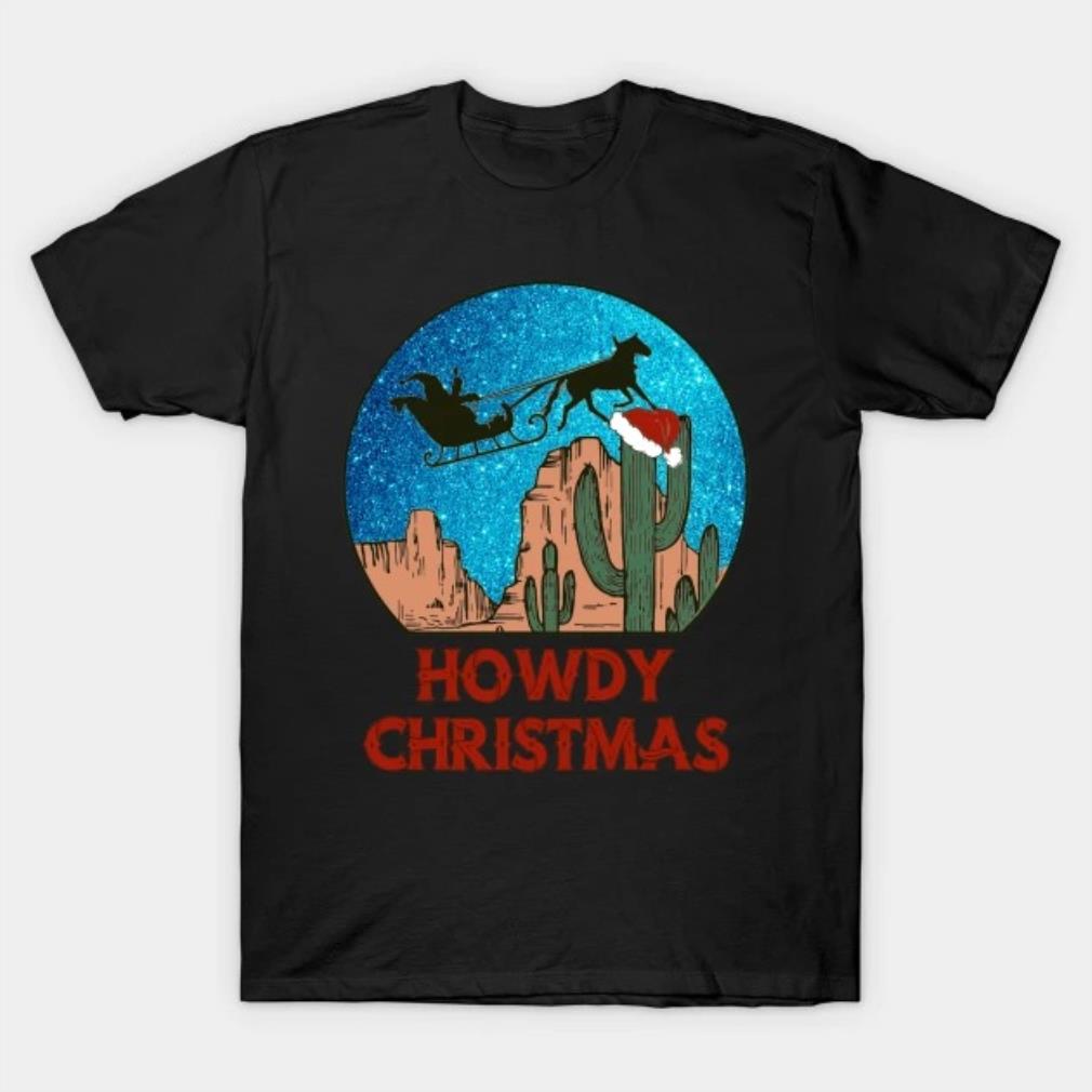 Western Cowboy Santa Howdy Christmas Matching Family T-Shirt