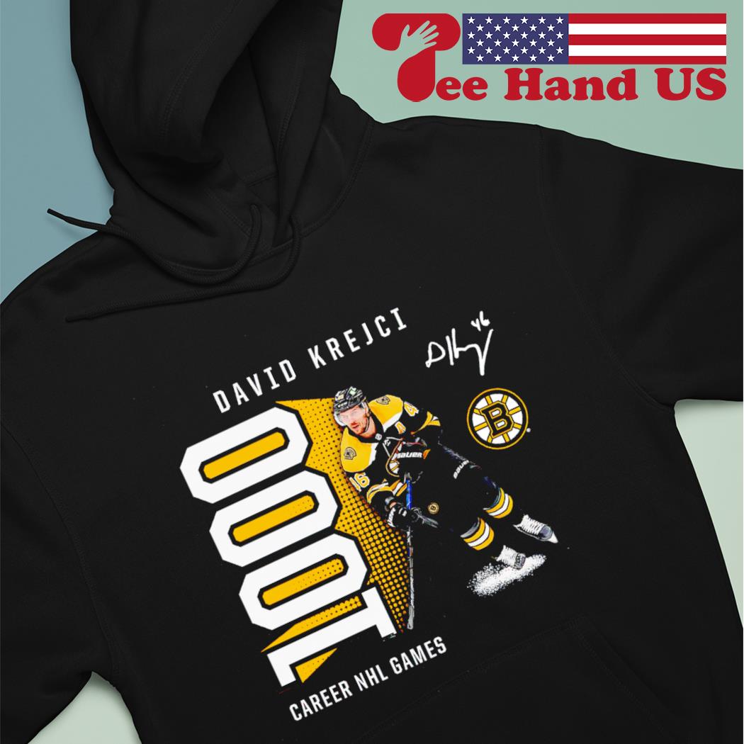 David Krejci Boston Bruins 1,000 Career Games s Hoodie