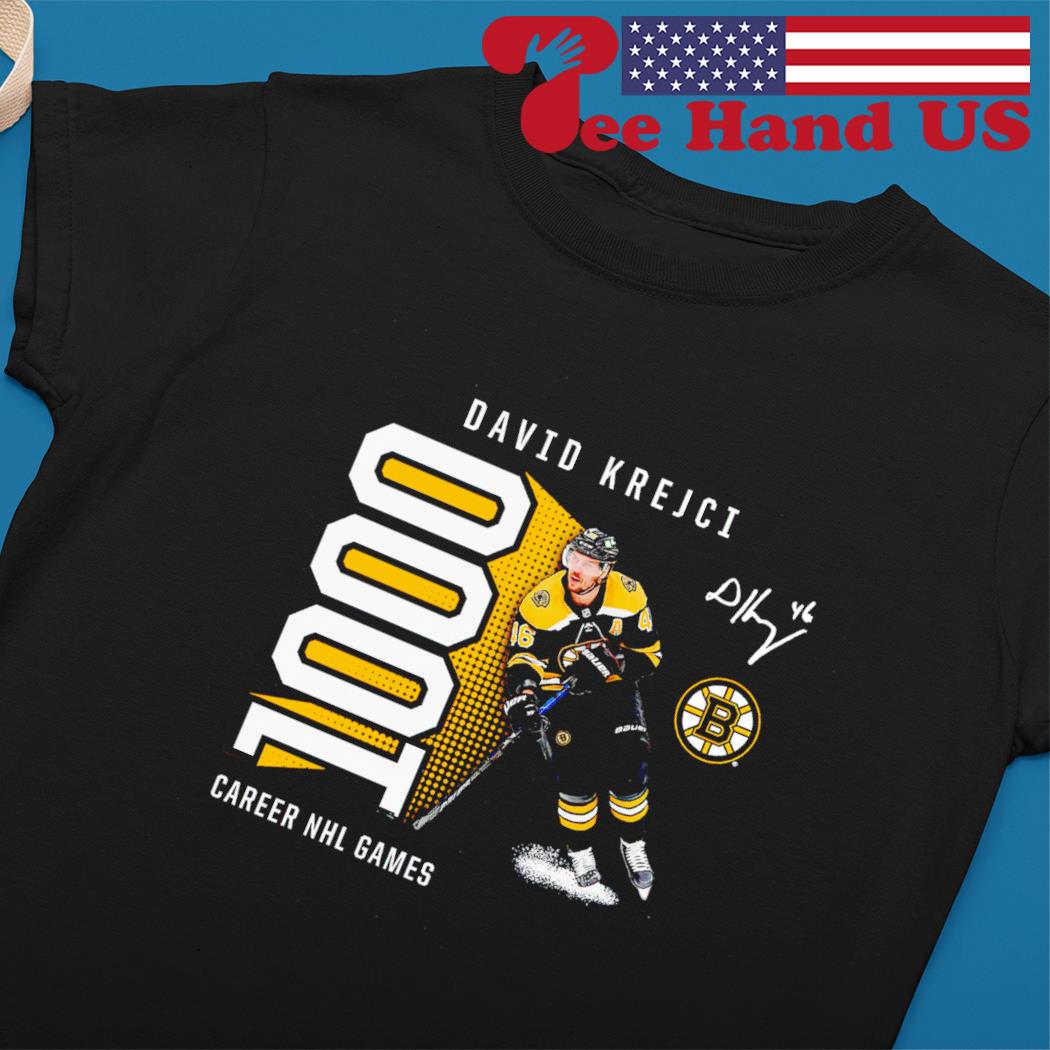 David Krejci Boston Bruins 1,000 Career Games s Ladies tee
