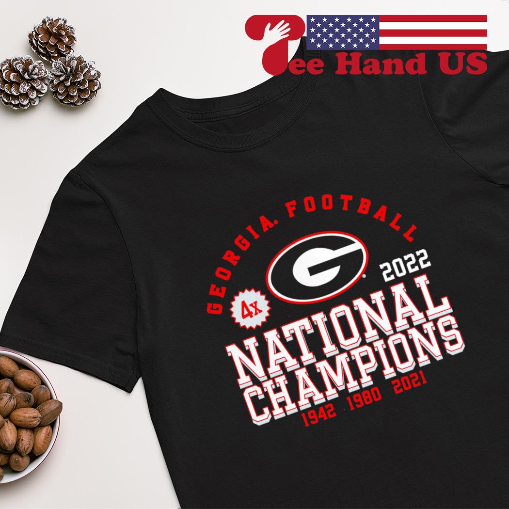 Georgia Bulldogs Four-Time College Football National Champions shirt,  hoodie, sweater, long sleeve and tank top