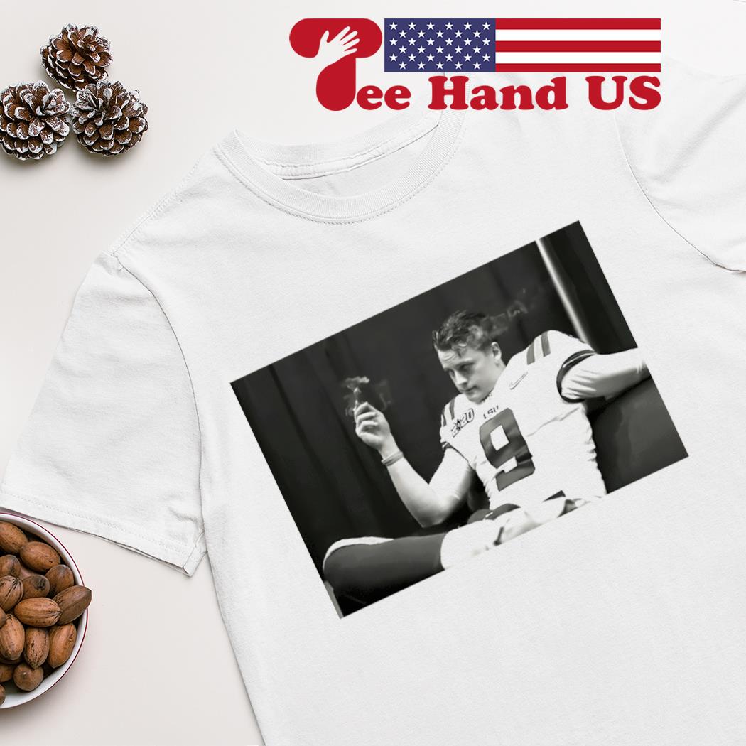 Joe Burrow Shirt Joe Smoking Cigar Charming Man - Anynee