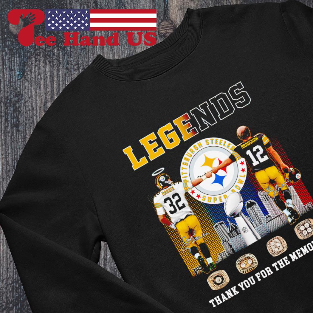 Najee Harris and Terry Bradshaw Pittsburgh Steelers Legends thank you for  the memories signatures shirt, hoodie, sweater, long sleeve and tank top