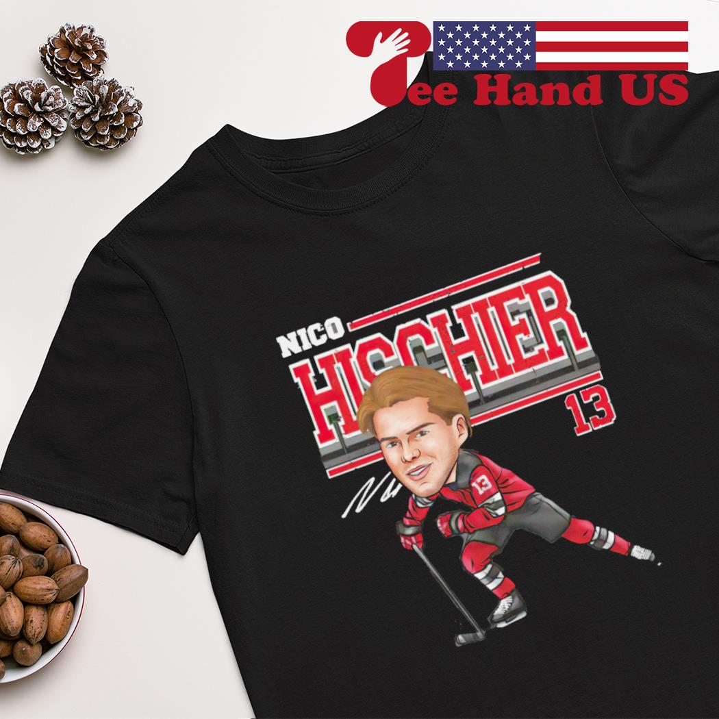 Nico Hischier T-Shirt  New Jersey Hockey Men's Premium T-Shirt