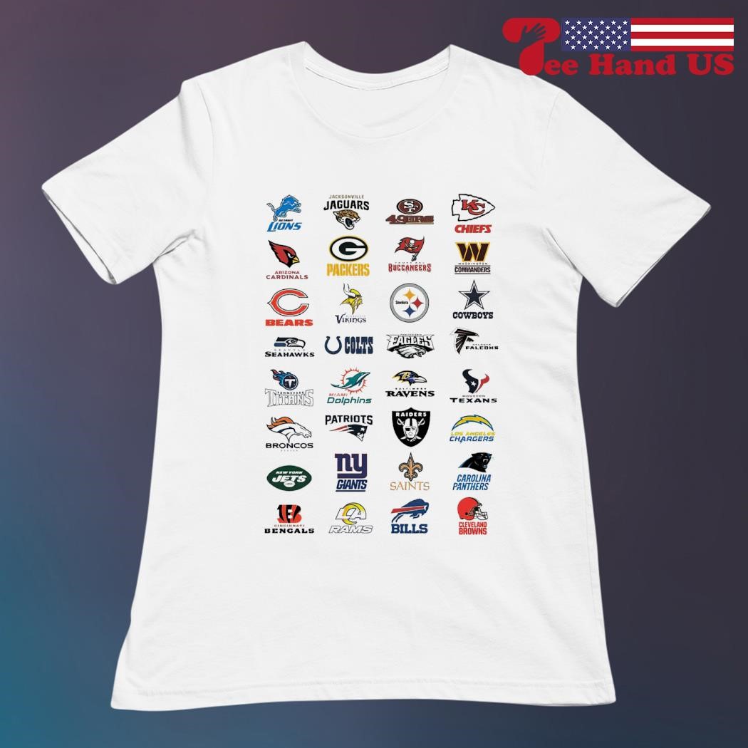 All NFL teams logo shirt, hoodie, sweater, long sleeve and tank top