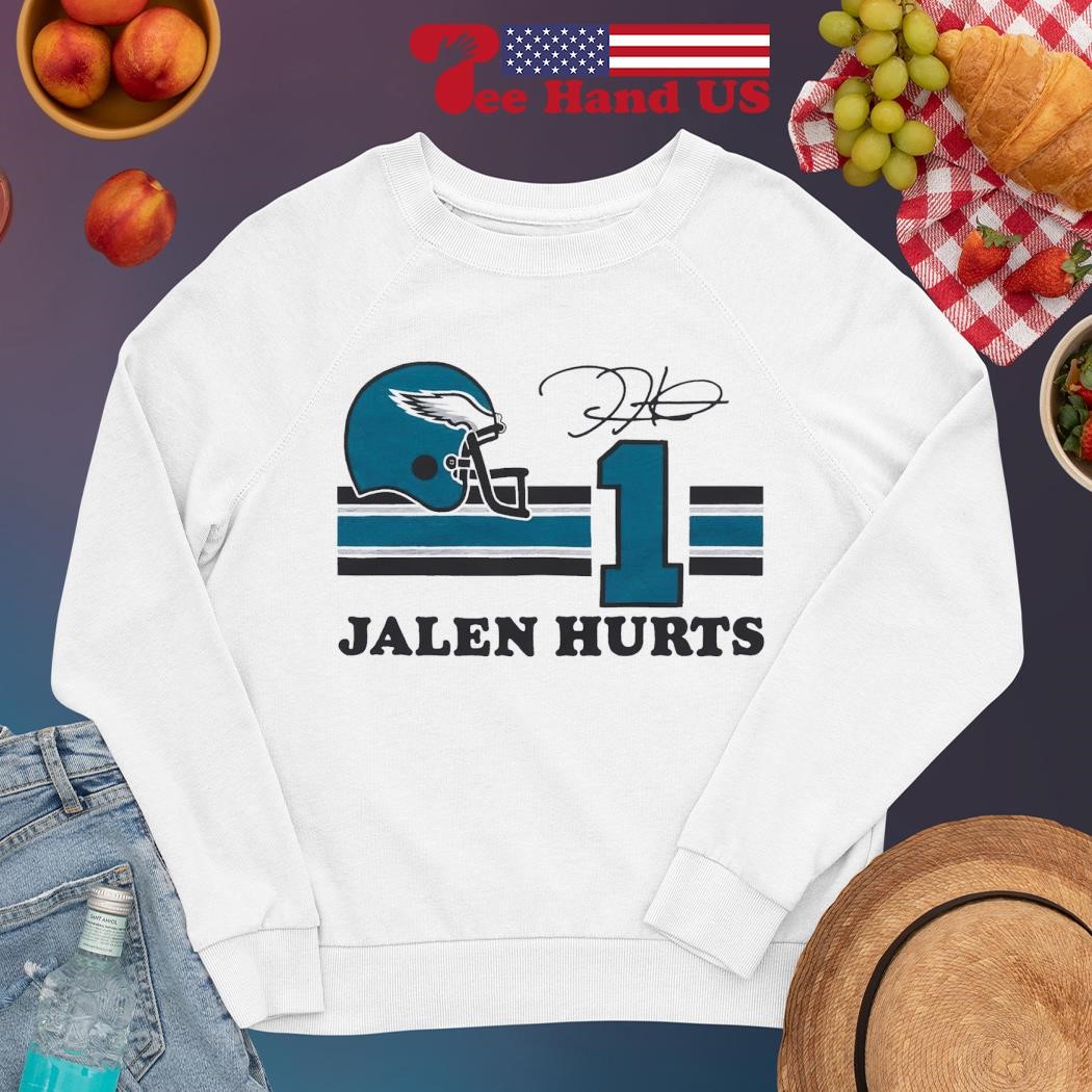 Jalen Hurts 1 Philadelphia Eagles player signature football shirt, hoodie,  sweater, long sleeve and tank top