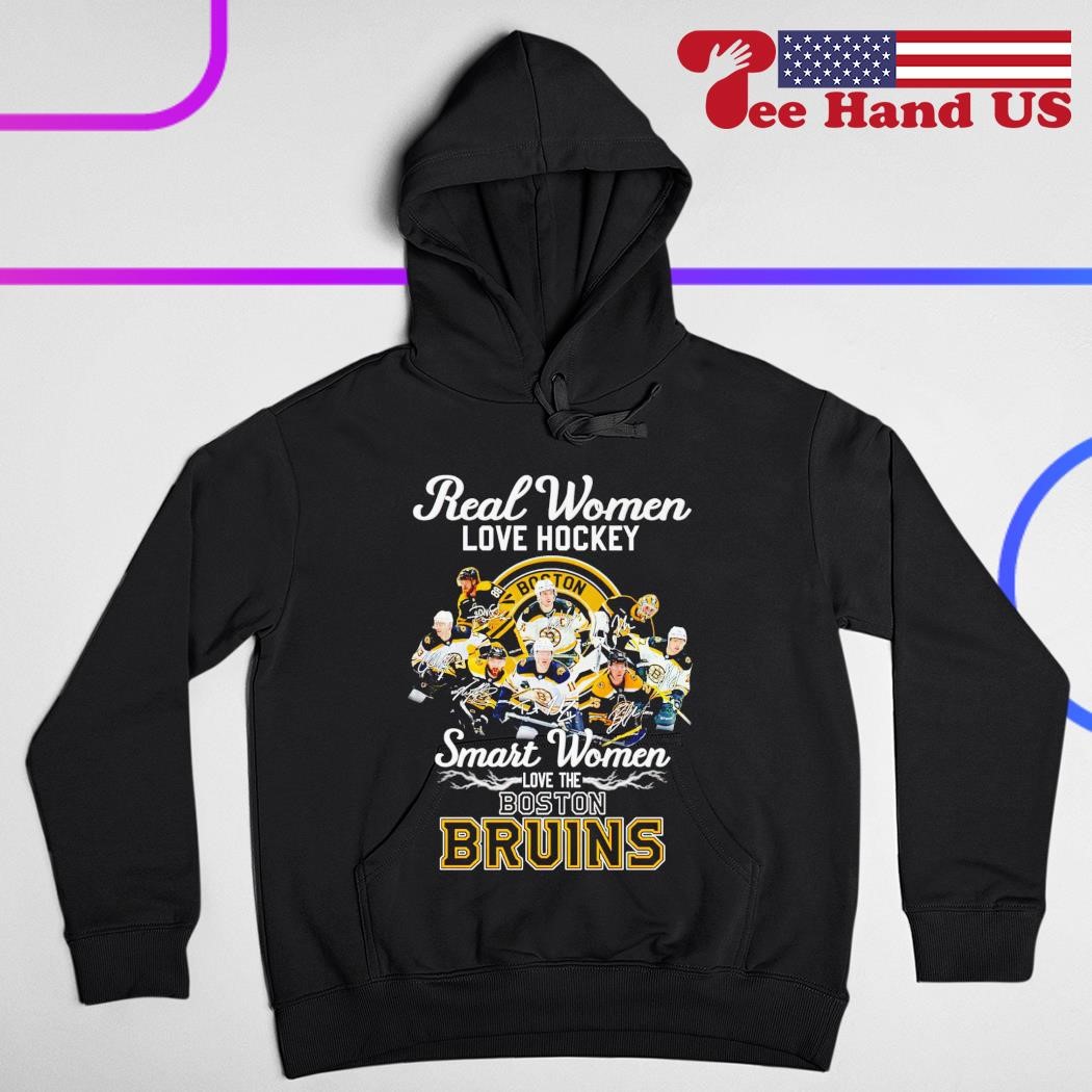Official Boston Bruins Real Women Love Hockey Smart Women Love The Bruins  Signatures shirt, hoodie, sweater, long sleeve and tank top