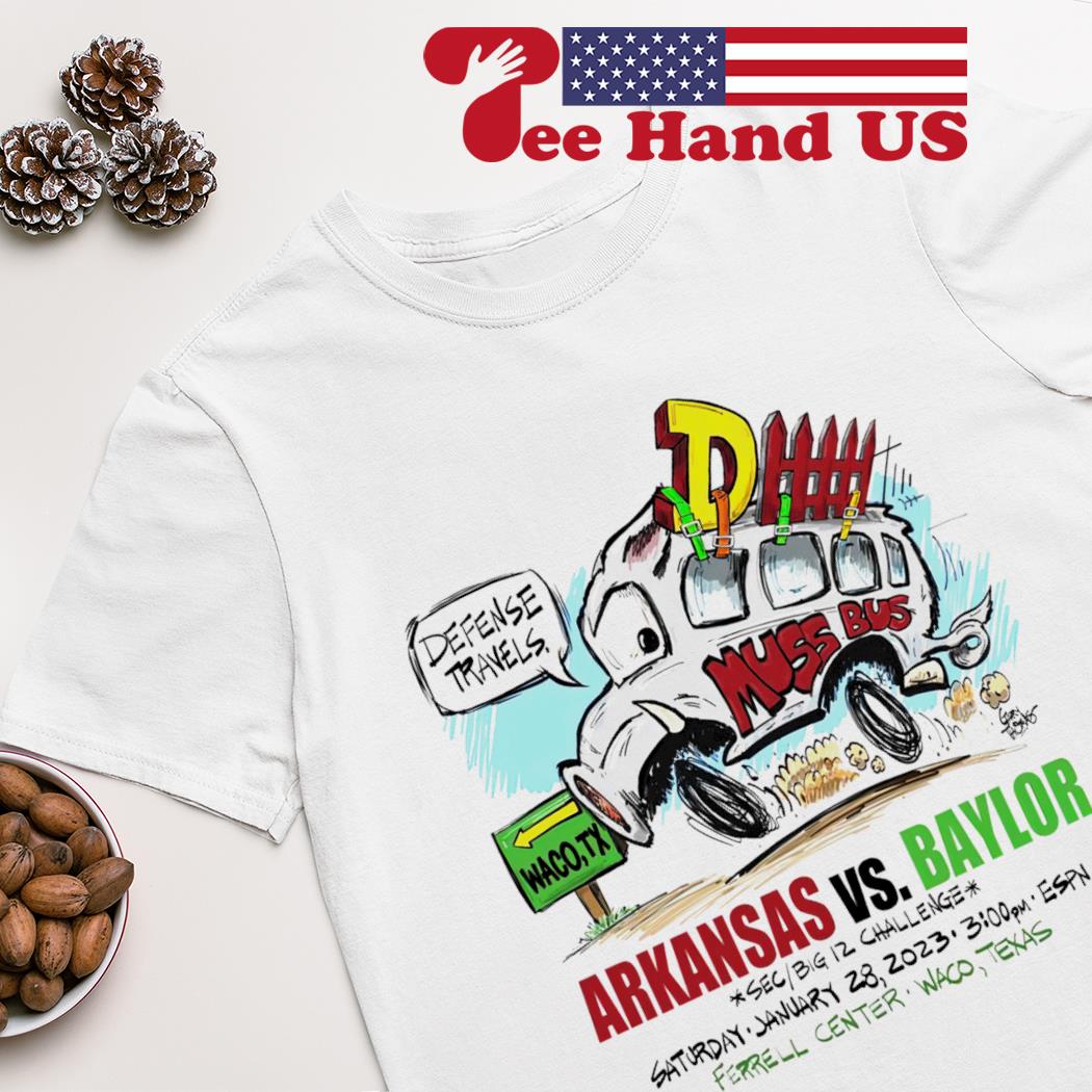 Arkansas vs. Baylor defense travel shirt