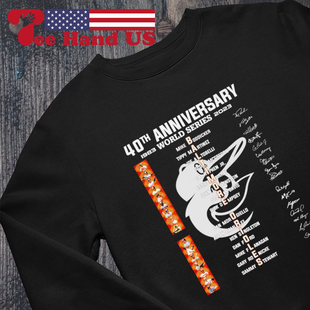 Official Baltimore Orioles 40th Anniversary 1983-2023 Champions World  Series 1983 shirt, hoodie, longsleeve, sweatshirt, v-neck tee
