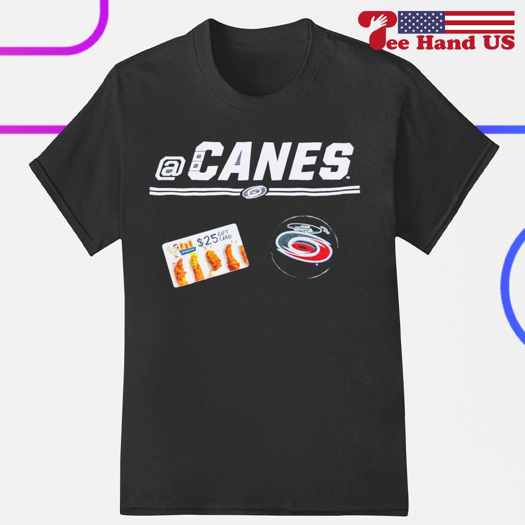 Carolina Hurricanes @canes $25 gift card 2023 shirt